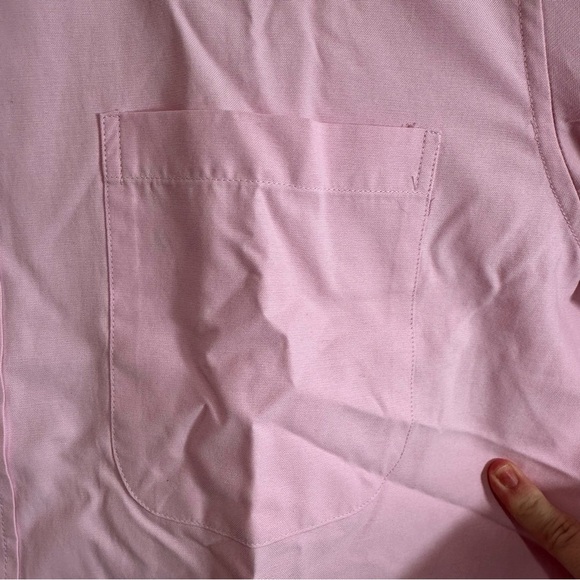 Alimens & Gentle Mens Button Down Collar Dress Shirt w/Chest Pocket Pink L - Picture 4 of 8